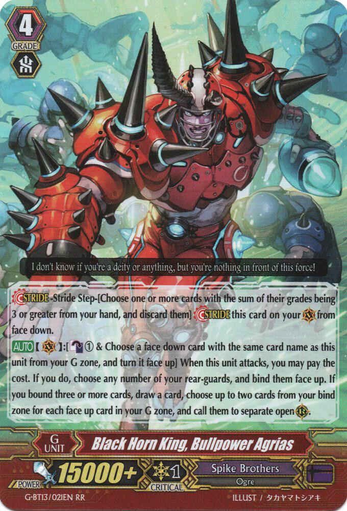 Black Horn King, Bullpower Agrias, G-BT13: Ultimate Stride G-BT13/021EN