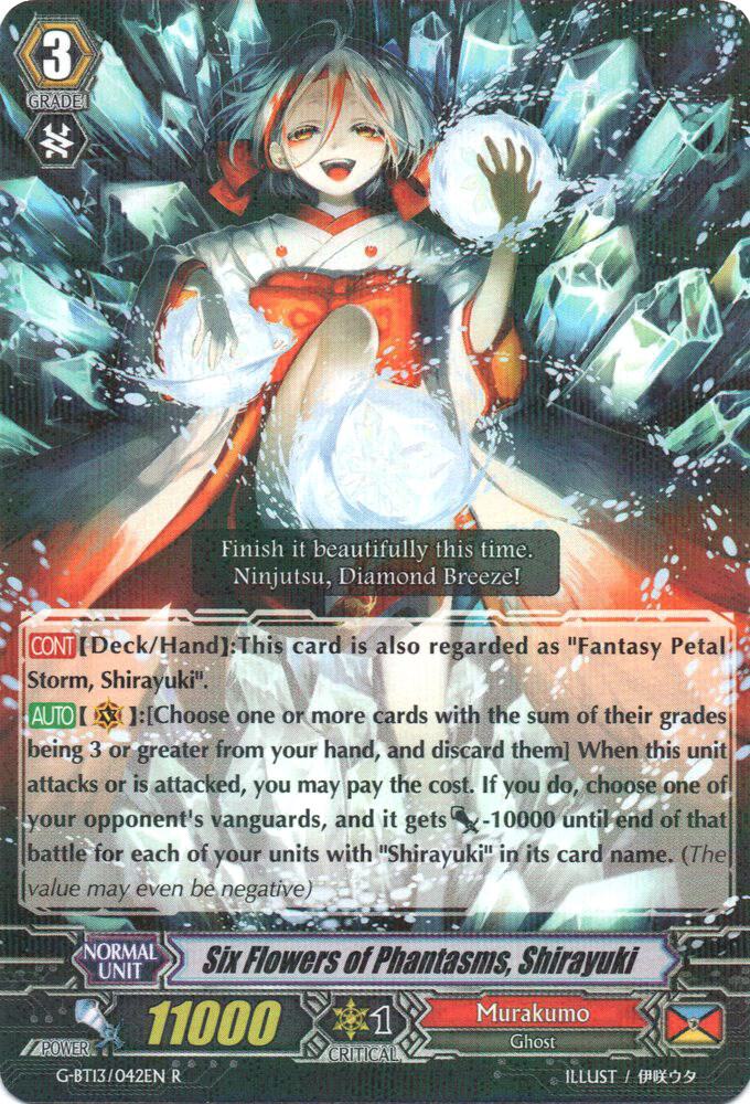 Six Flowers of Phantasms, Shirayuki, G-BT13: Ultimate Stride G-BT13/042EN