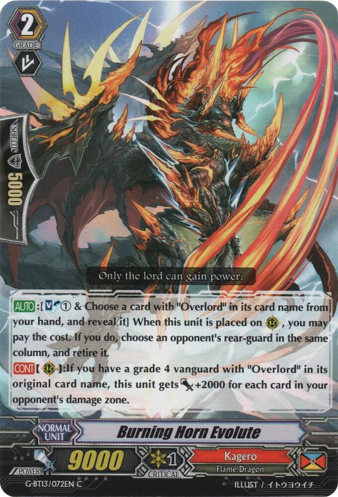 Burning Horn Evolute, G-BT13: Ultimate Stride G-BT13/072EN