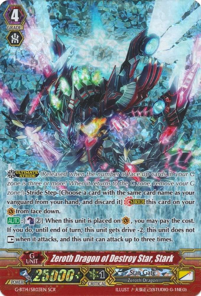 Zeroth Dragon of Destroy Star, Stark (SCR), G-BT14: Divine Dragon Apocrypha G-BT14/SR03EN