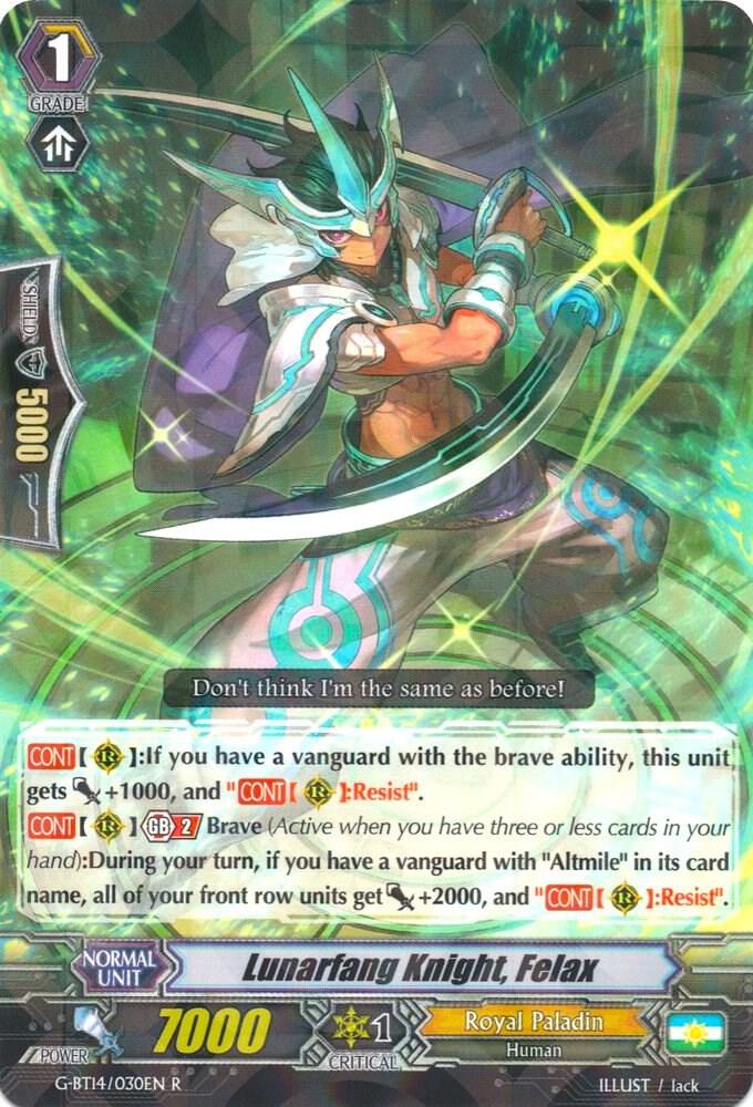 Lunarfang Knight, Felax, G-BT14: Divine Dragon Apocrypha G-BT14/030EN