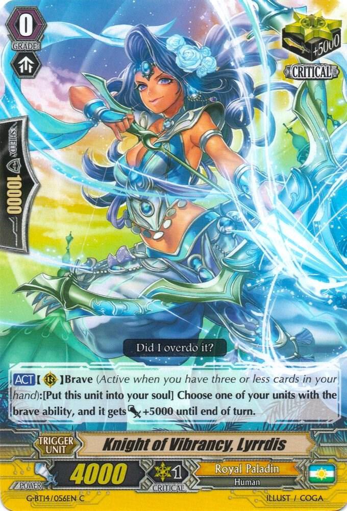 Knight of Vibrancy, Lyrrdis, G-BT14: Divine Dragon Apocrypha G-BT14/056EN