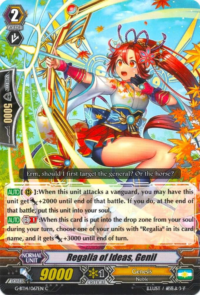Regalia of Ideals, Genil, G-BT14: Divine Dragon Apocrypha G-BT14/067EN