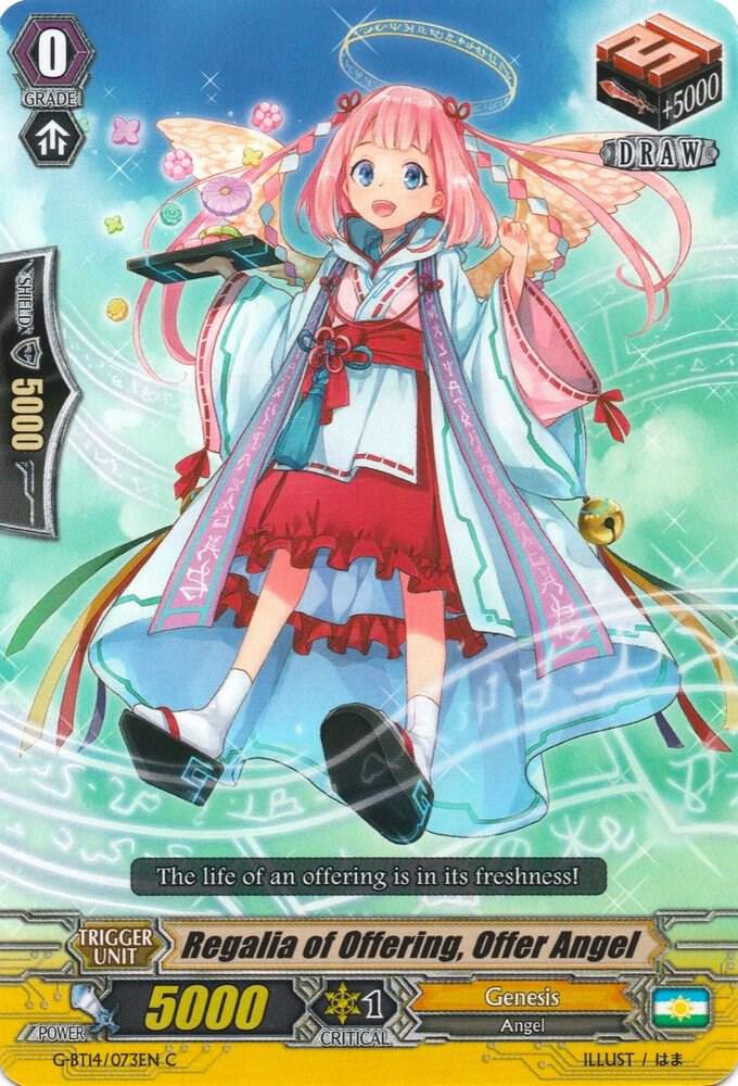Regalia of Offering, Offer Angel, G-BT14: Divine Dragon Apocrypha G-BT14/073EN