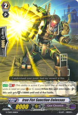 Iron Fist Sanction Colossus, G-TD09: True Zodiac Time Beasts G-TD09/008EN