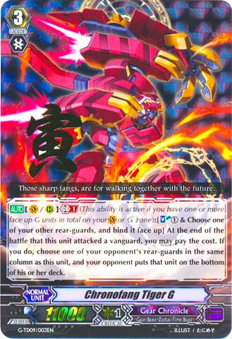 Chronofang Tiger G (RRR Foil), G-TD09: True Zodiac Time Beasts G-TD09/003EN