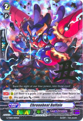 Chronobeat Buffalo (RRR Foil), G-TD09: True Zodiac Time Beasts G-TD09/007EN
