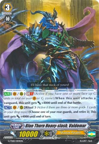 Blue Thorn Heavy-slash, Valdemar, G-TD10: Ritual of Dragon Sorcery G-TD10/004EN