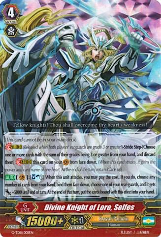 Divine Knight of Lore, Selfes (RRR Foil), G-TD11: Divine Knight of Heavenly Decree G-TD11/001EN