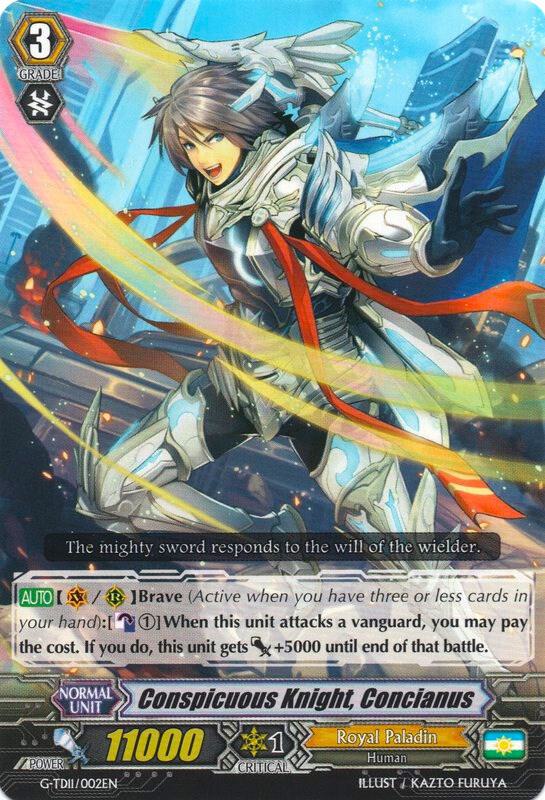 Conspicuous Knight, Concianus, G-TD11: Divine Knight of Heavenly Decree G-TD11/002EN