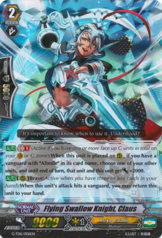 Flying Swallow Knight, Claus (RRR Foil), G-TD11: Divine Knight of Heavenly Decree G-TD11/006EN