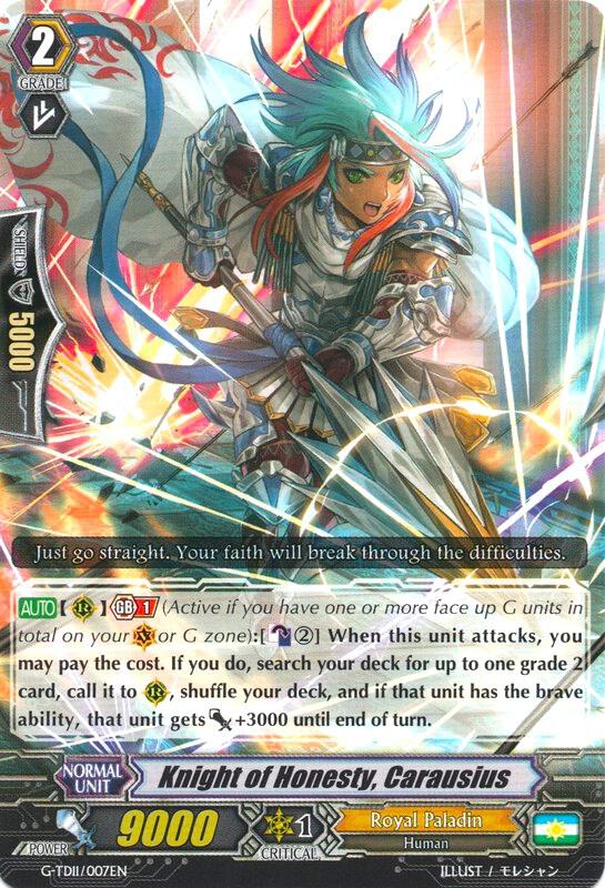 Knight of Honesty, Carausius, G-TD11: Divine Knight of Heavenly Decree G-TD11/007EN