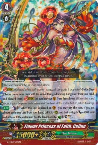 Flower Princess of Faith, Celine (RRR Foil), G-TD12: Flower Princess of Abundant Blooming G-TD12/001EN