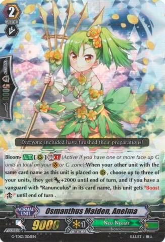 Osmanthus Maiden, Anelma (RRR Foil), G-TD12: Flower Princess of Abundant Blooming G-TD12/006EN