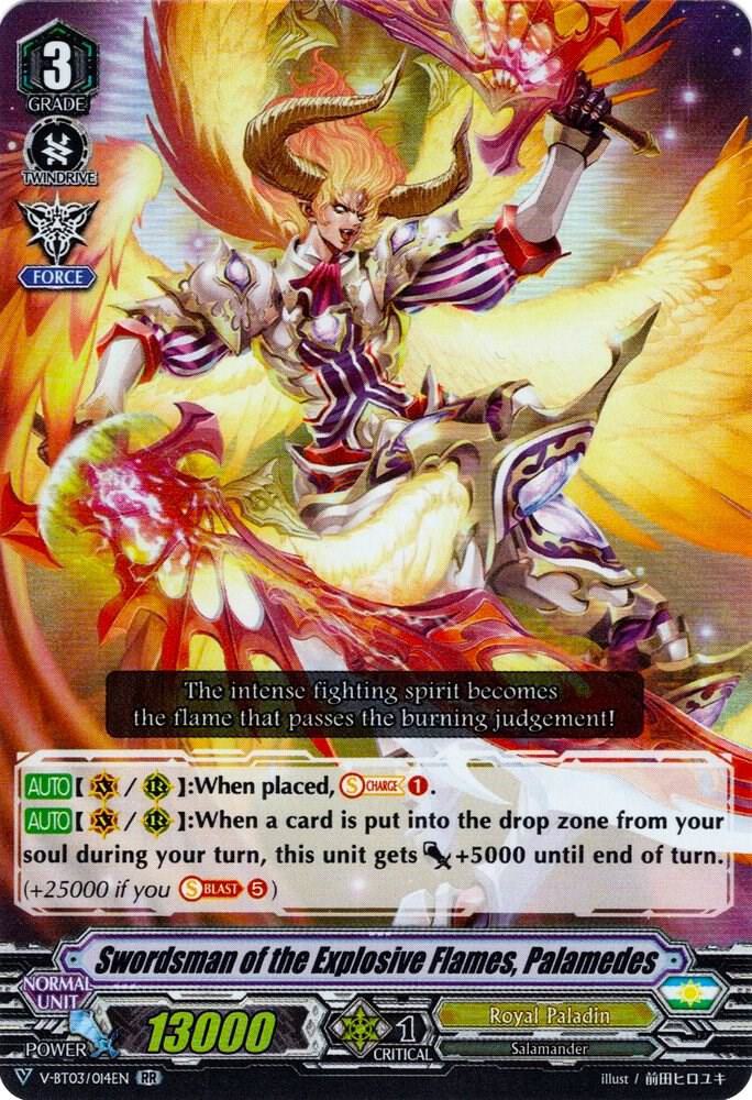 Swordsman of the Explosive Flames, Palamedes, V-BT03: Miyaji Academy CF Club V-BT03/014EN