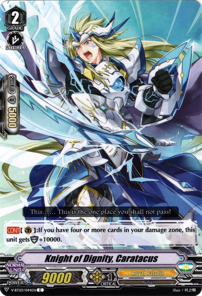 Knight of Dignity, Caratacus, V-BT03: Miyaji Academy CF Club V-BT03/044EN