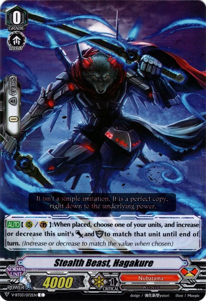 Stealth Beast, Hagakure, V-BT03: Miyaji Academy CF Club V-BT03/072EN