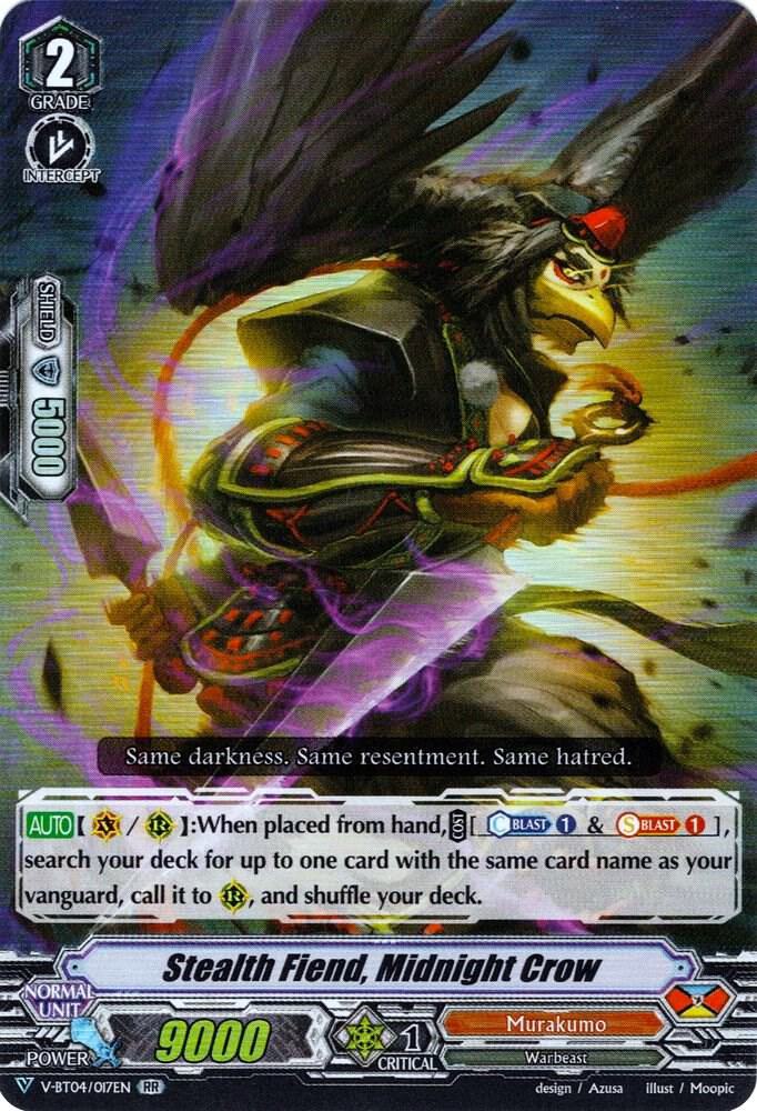 Stealth Fiend, Midnight Crow, V-BT04: Vilest! Deletor V-BT04/017EN