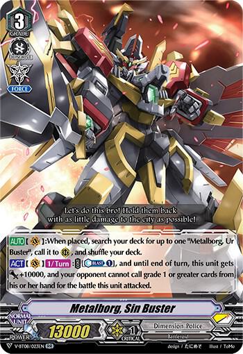 Metalborg, Sin Buster, V-BT08: Silverdust Blaze V-BT08/023EN RR