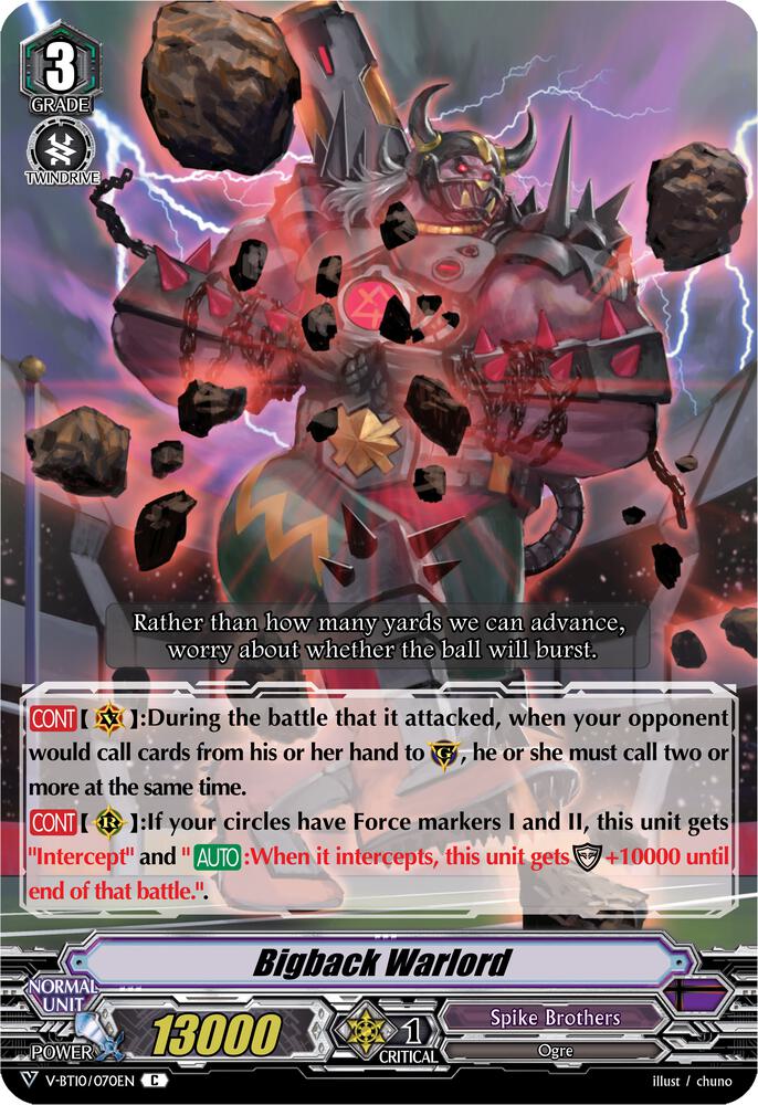 Bigback Warlord, V-BT10: Phantom Dragon Aeon V-BT10/070EN