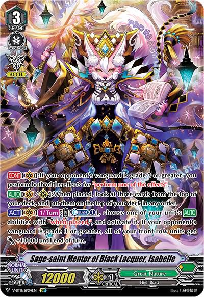 Sage-saint Mentor of Black Lacquer, Isabelle (SP), V-BT11: Storm of the Blue Cavalry V-BT11/SP04EN