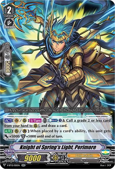 Knight of Spring's Light, Perimore, V-BT12: Divine Lightning Radiance V-BT12/021EN