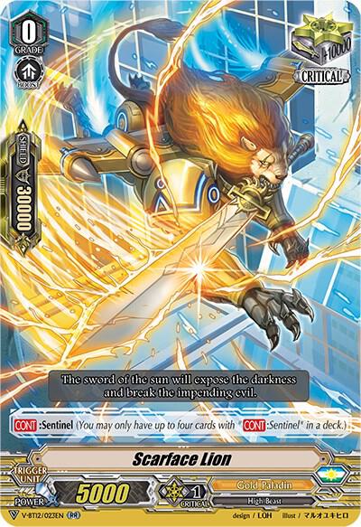 Scarface Lion, V-BT12: Divine Lightning Radiance V-BT12/023EN