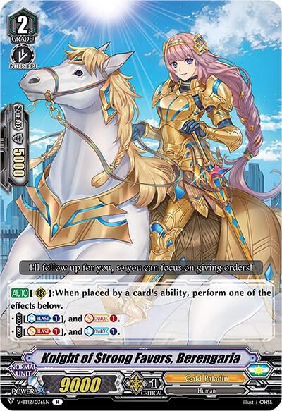 Knight of Strong Favors, Berengaria, V-BT12: Divine Lightning Radiance V-BT12/036EN