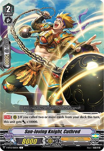 Sun-loving Knight, Cuthred, V-BT12: Divine Lightning Radiance V-BT12/060EN