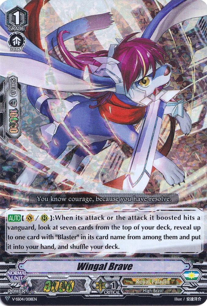 Wingal Brave (RRR Foil), V-SS04: Majesty Lord Blaster V-SS04/008EN