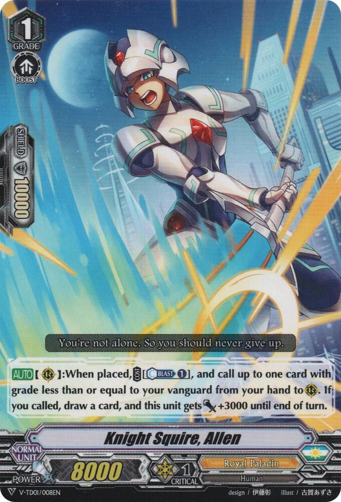 Knight Squire, Allen, V-TD01: Aichi Sendou V-TD01/008EN