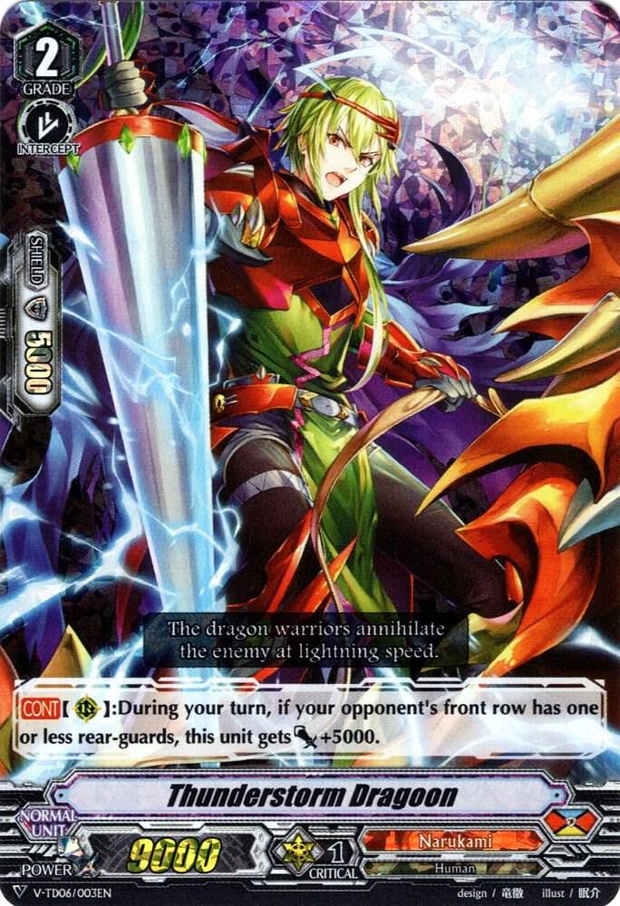 Thunderstorm Dragoon (RRR Foil), V-TD06: Naoki Ishida V-TD06/003EN