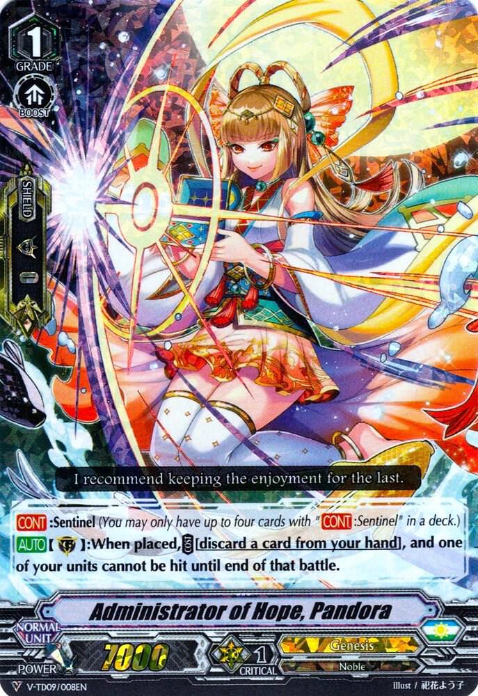 Administrator of Hope, Pandora (RRR Foil), V-TD09: Shinemon Nitta V-TD09/008EN