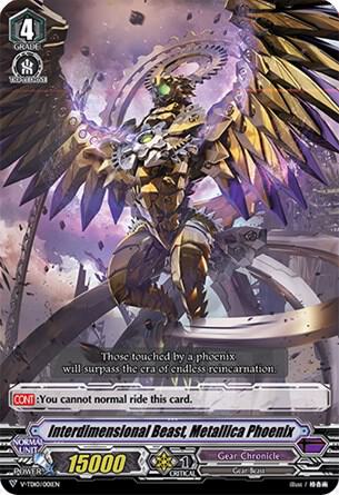 Interdimensional Beast, Metallica Phoenix (RRR Foil), V-TD10: Chronojet V-TD10/001EN