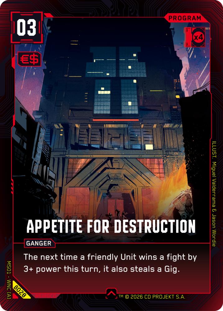 Appetite for Destruction, Welcome to Night City - Beta B028