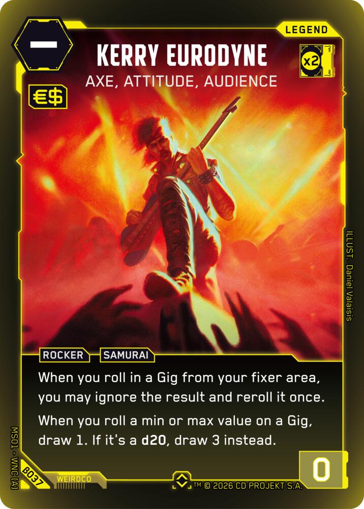 Kerry Eurodyne - Axe, Attitude, Audience (Rare), Welcome to Night City - Beta B037