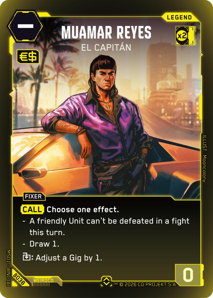 Muamar Reyes - El Capitan (Rare), Welcome to Night City - Beta B038