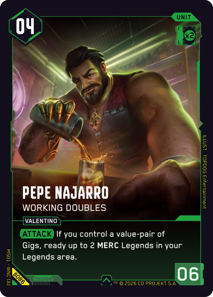 Pepe Najarro - Working Doubles, Welcome to Night City - Beta B086