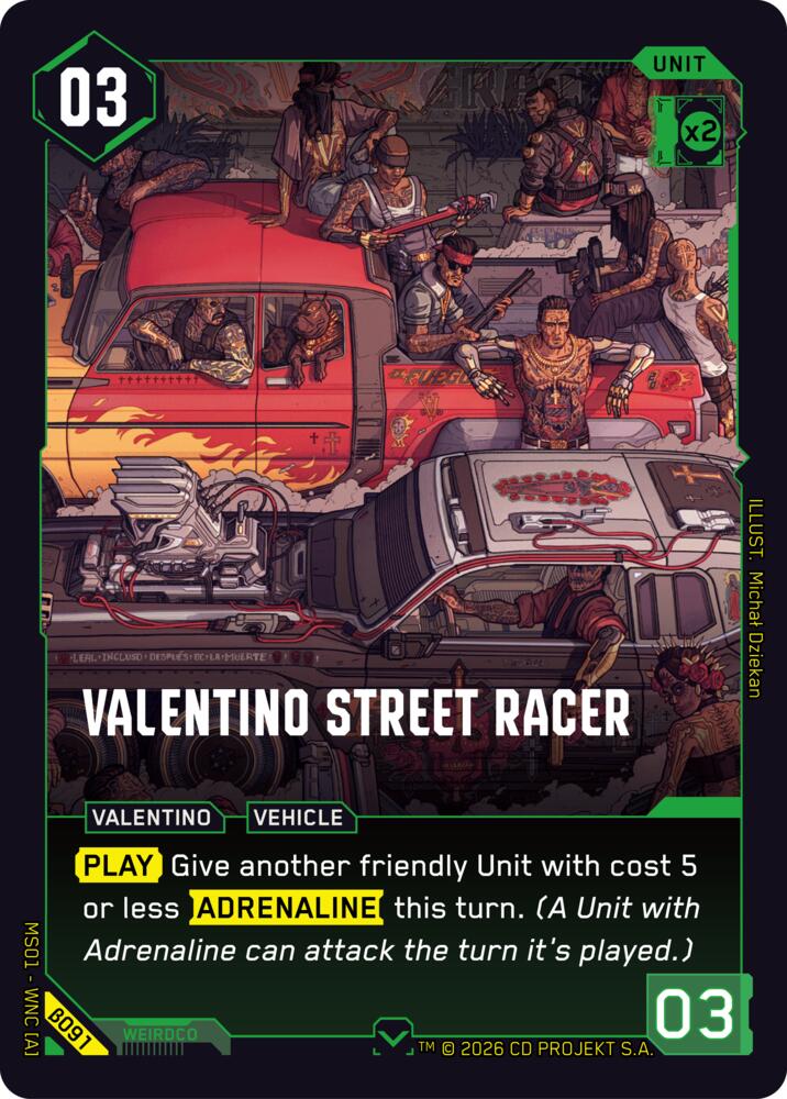 Valentino Street Racer, Welcome to Night City - Beta B091