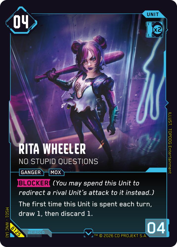 Rita Wheeler - No Stupid Questions, Welcome to Night City - Beta B125