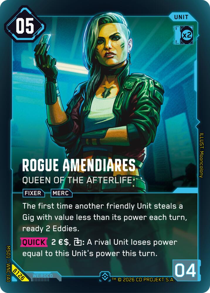 Rogue Amendiares - Queen of the Afterlife (Epic), Welcome to Night City - Beta B126