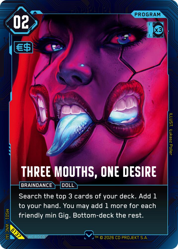 Three Mouths, One Desire, Welcome to Night City - Beta B137