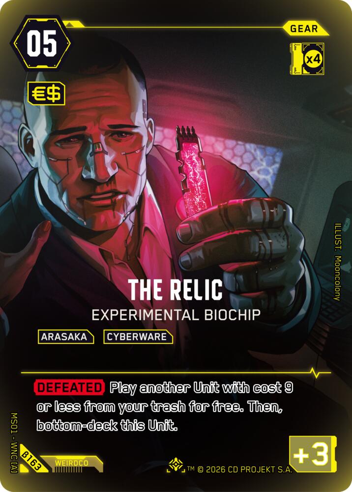 The Relic - Experimental Biochip (IO), Welcome to Night City - Beta B163