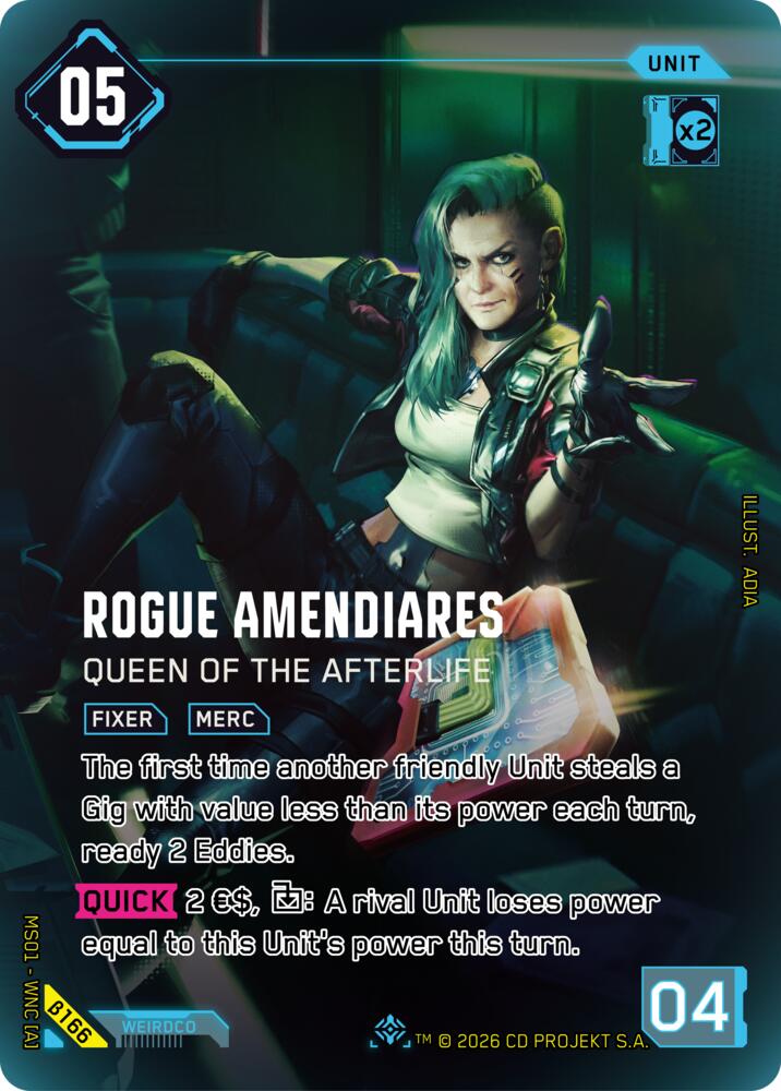 Rogue Amendiares - Queen of the Afterlife (IO), Welcome to Night City - Beta B166