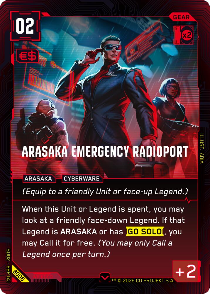 Arasaka Emergency Radioport, Embracing Power - Beta Starter Deck B006