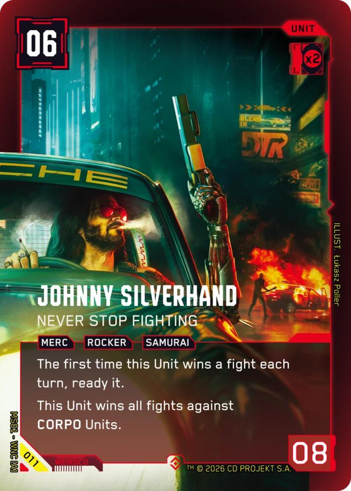 Johnny Silverhand - Never Stop Fighting (Epic), Welcome to Night City - Retail 011