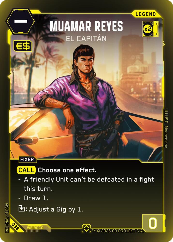 Muamar Reyes - El Capitan (Rare), Welcome to Night City - Retail 038