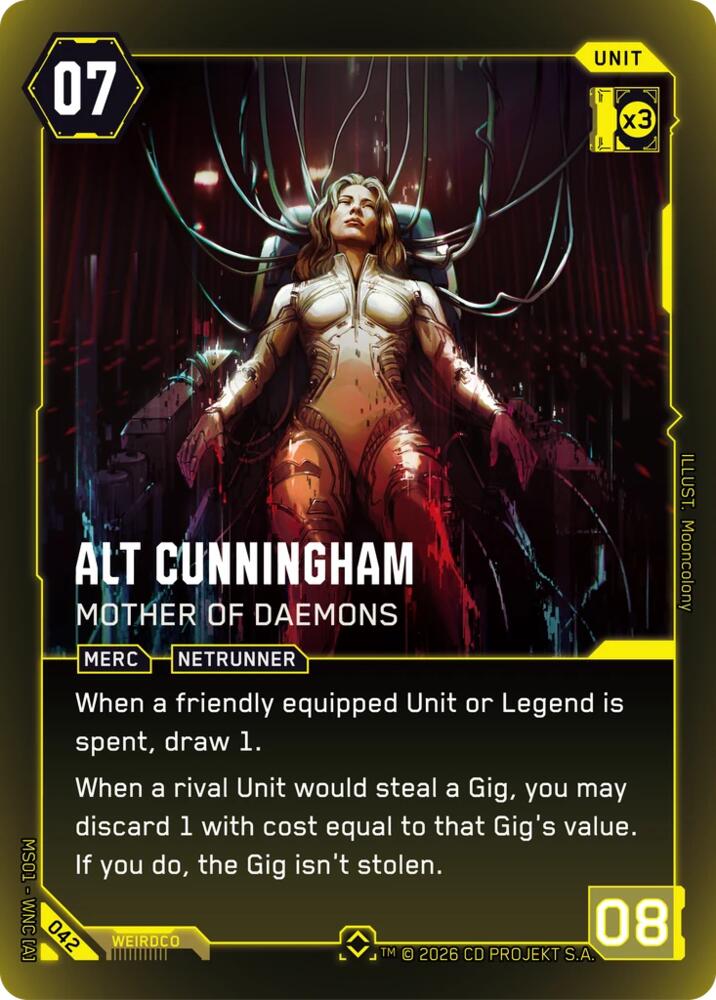 Alt Cunningham - Mother of Daemons (Rare), Welcome to Night City - Retail 042