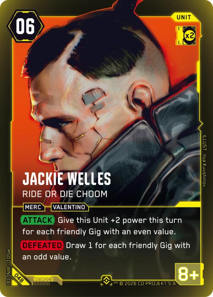 Jackie Welles - Ride or Die Choom, Welcome to Night City - Retail 048