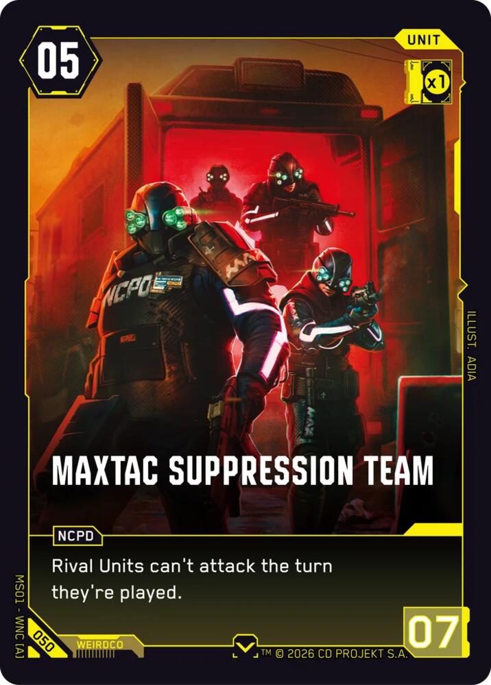 MaxTac Suppression Team, Welcome to Night City - Retail 050